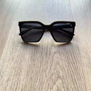 quay australia level up black square brow bar polarized sunglasses eyewear NEW